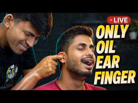 LIVE: Only Oil Ear Finger Massage ASMR | 100% Satisfying Sounds For Deep Sleep & Relaxation