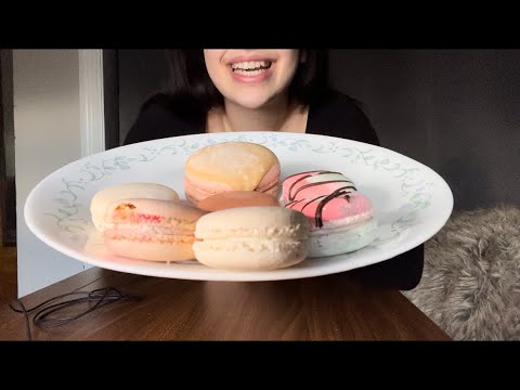 ASSORTED MACARONS ASMR EATING *SOFT CRUNCHES* *NO TALKING*