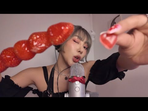 [ASMR] 너를 위한 발렌타인데이 선물 먹여줄게~ (eating sound, 입소리, 스핏페인팅, 니블링 , spit painting, handmovements)