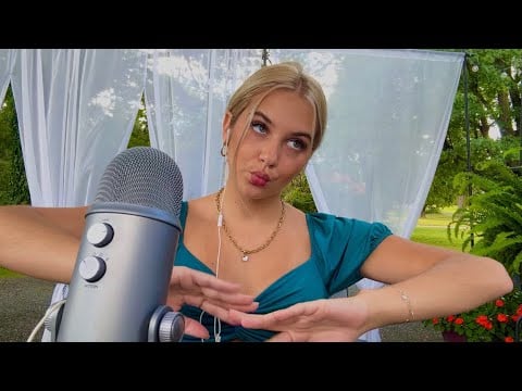 ASMR Outside 🦋 Fabric Scratching, Hand Sounds/Movements and Tapping 