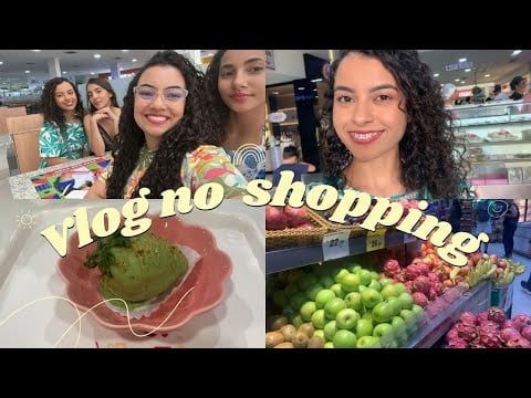ASMR vlog- PASSEIO NO SHOPPING COMEMORANDO ANIVERSÁRIO DA IRMÃ- CINEMA, COMIDA… 