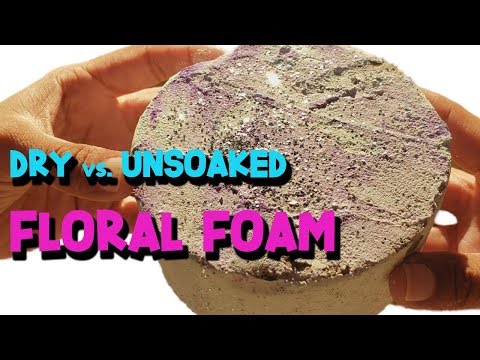 Dry vs Unsoaked Floral Foam Video - Satisfying Floral Foam ASMR