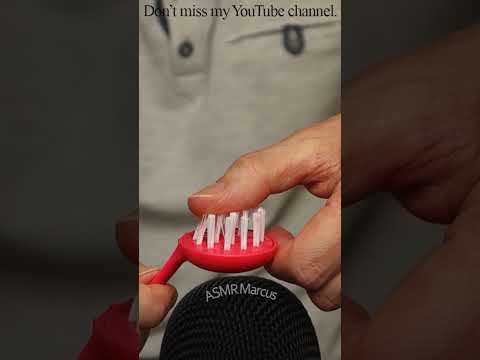 ASMR Thumb Stroking Little By Little Across Tiny Brush Bristles #short