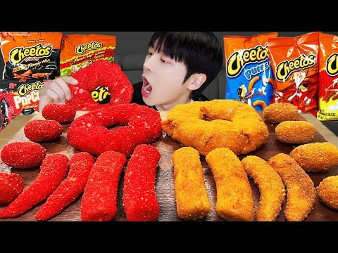 ASMR MUKBANG 직접 만든 치토스 대왕 가래떡 떡볶이 불닭볶음면 치즈스틱 핫도그 먹방 & 레시피 FIRE NOODLES AND Tteokbokki EATING SOUND!