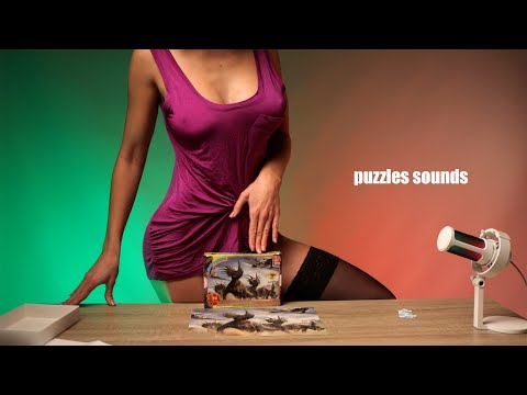 Super Satisfying ASMR | Girlfriend is doing puzzles sounds (No talking)