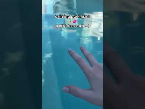 asmr at the pool tapping and plopping sounds no talking #asmr #fyp #oddlysatisfying #relax #relaxing