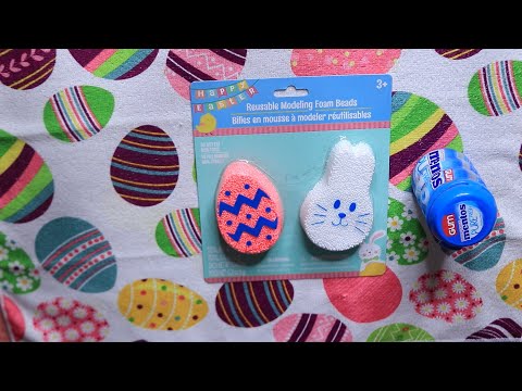Molding Modeling Foam Beads ASMR Chewing Gum Sounds