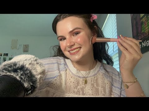 ASMR do my makeup with me!! (whispered)