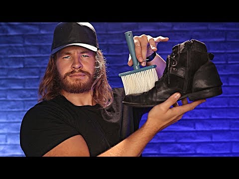 Charming English Shoe Cleaner [ASMR]