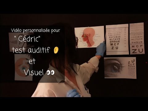 #Asmr francais vidéo personnalisée pour Cédric #test #auditif 👂et Visuel 👀