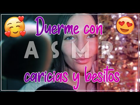 ASMR/DUERME CON CARICIAS Y BESITOS EN TU CARITA