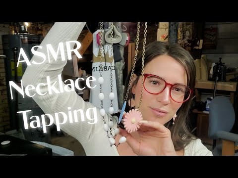ASMR Jewelry Tapping 💍 Necklace Sounds 💎 Whispered