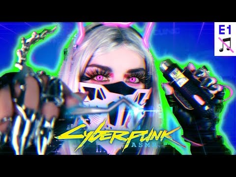 Cyberpunk ASMR 🔇📡👁️ Ripperdoc 1 SCI FI Cranial Nerve Exam + 🐱 Eye Surgery 🤖 Glitchy
