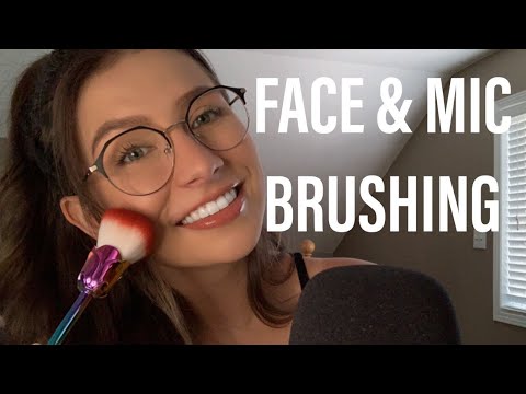 ASMR | FACE & MIC BRUSHING + TONGUE CLICKING