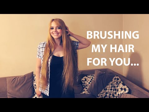 ASMR Brushing Long Natural Hair (ASMR No Talking)