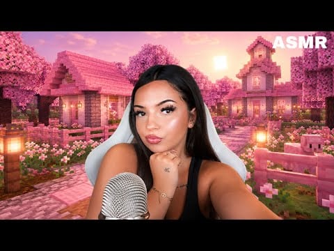 #ASMR - MON VILLAGE MINECRAFT (tout rose) 😴