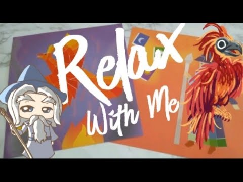 LO-FI ASMR TRIGGERS: FAWKES 🔥& GANDALF 🔮 STICKER PUZZLE [Relax With Me] #77