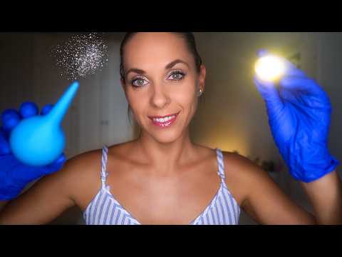 ASMR Annual Physical Exam | Cranial Nerve Test, EYES and EAR | Whispered