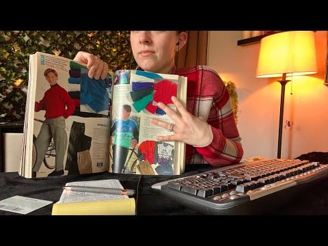 ASMR Store Counter Associate | Typing, Writing, Paper Crinkles, Catalogue Pages