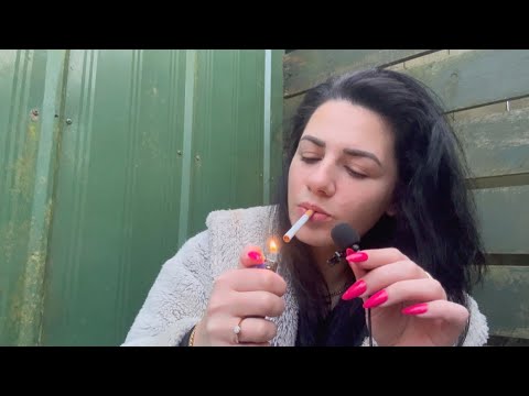 ASMR | Whispering Trigger Words, Hand Movements & Smoking