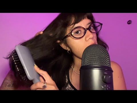ASMR con chicle mientras cepillo mi cabello 💆🏻‍♀️ 💤 