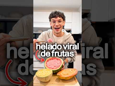 HAGO HELADO VIRAL DE FRUTAS CONGELADAS🍦🍉ASÍ QUEDÓ #asmr #asmrsounds #satisfying #recetas