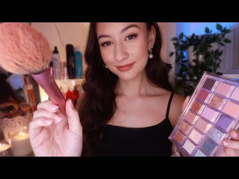 ASMR Bestie Does Your Makeup 💕 Soft Spoken Roleplay & Layered Sounds