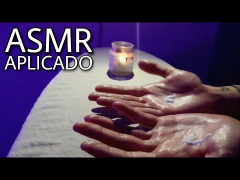 ASMR APLICADO - MASSAGEM NAS MÃOS 💤😴