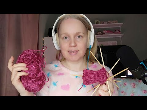 ASMR Cozy Chat While Knitting and Drinking Tea