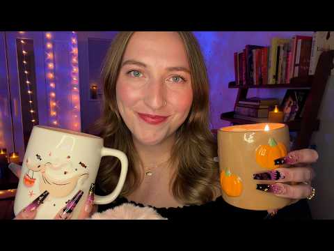 ASMR Cozy Autumn Night 🍂🕯️ Fall Candle, Drink, Snacks & Personal Attention 🎃