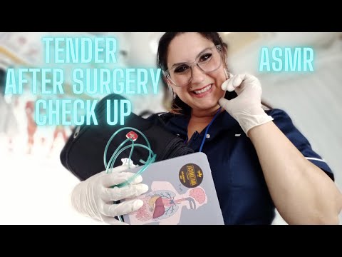 ASMR supper tender after care check up , [ PERSONAL ATTENTION , ASMR TRIGGERS , AND TINGLES ,