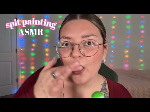 ASMR- Fast & Aggressive Spit Painting You 🍉👁️👄👁️🤏🏽 Shoutout to the GOAT @ceriasmr 💗💗💗