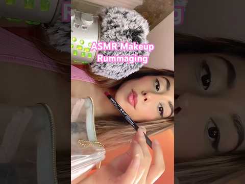 ASMR Rummaging Through Makeup #asmr #makeup #asmrshorts