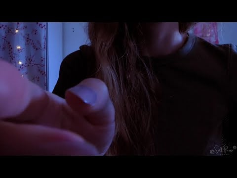 ASMR | Dark Face Tapping and Scratching (with Sounds) | Positive Whispers