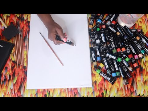 Testing 50 Acrylic Paint Tubes on 1 Canvas ASMR Painting