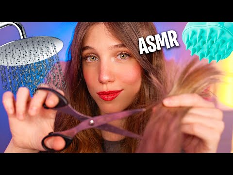 ASMR SPA capilar para dormir 💆🏼‍♀️ masaje y corte de pelo muy relajante ✨ (ROLEPLAY en español)