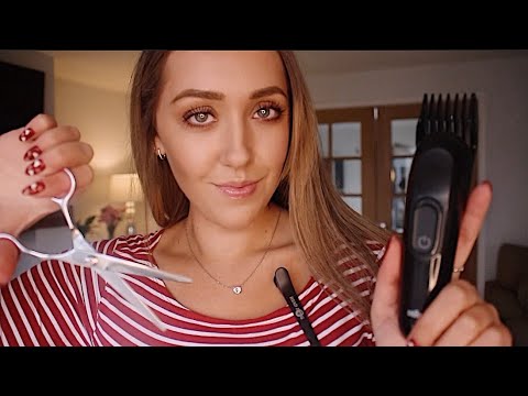 ASMR Realistic Barbershop Haircut and Shave Experience 🪒 ✂️