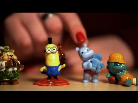 Binaural ASMR/Whisper. Show & Tell: Kinder Surprise Egg Figures (Ear-to-Ear Whispering)