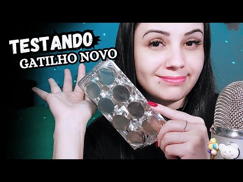 ASMR Testando Gatilho Novo | Sem Voz | Tapping e Scratching | asmr caah