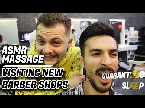 SLEEP ASMR MASSAGE | ASMR MASSAGE THERAPY | MASSAGE CHAIR IN BARBER SHOP(head, face, scalp, hair)