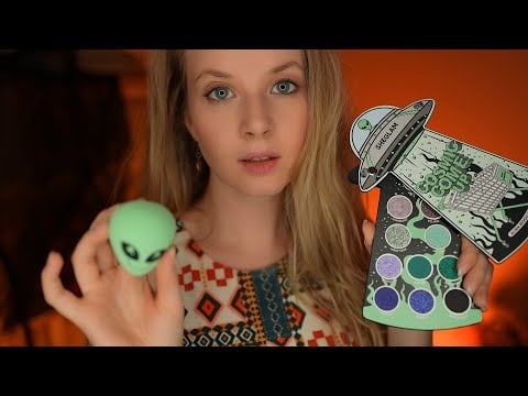 ASMR Alien makeup for Halloween 👽