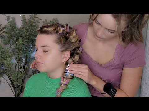ASMR Perfectionist Butterfly Braiding With Butterfly Clips - Elastics, Pinning & Finishing Touches