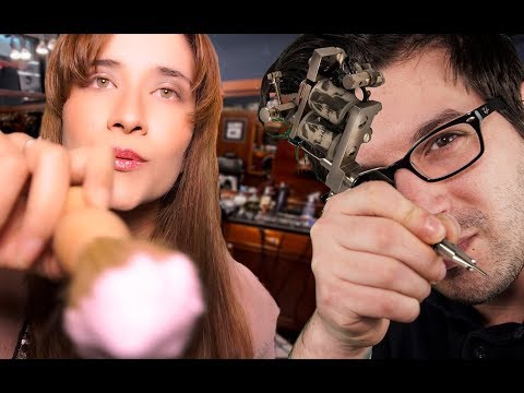 Corte de barba y tatuaje para ti | Roleplay | Ft. Sleepy tingles | Asmr español | Asmr with Sasha