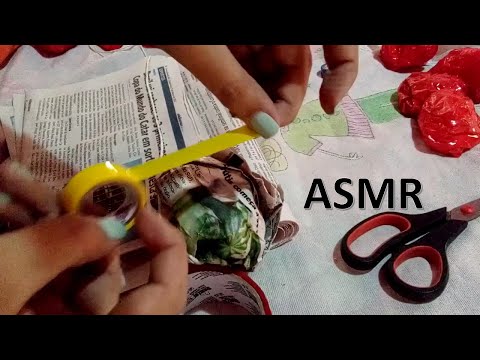 ASMR: Jornais velhos, fita crepe/fita adesiva
