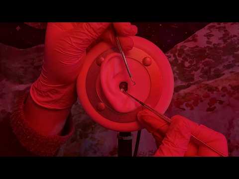 Ear Picking & Scraping ASMR | Limited Soft Spoken | Dark Mode