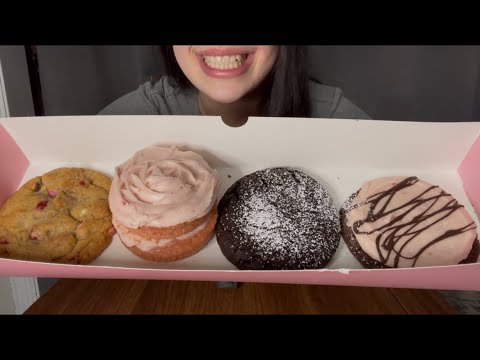 CRUMBL COOKIES VALENTINES SPECIAL LINEUP ASMR EATING ❤️