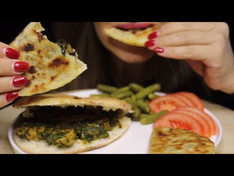 ASMR PIEROGIES VEGGIE CHICKEN SPINACH PITA CRUNCHY MUKBANG no talking CREMA ASMR #asmr #mukbang