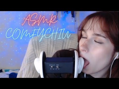 Asmr Mouth Sounds 💦 Ear Licking with Kiss 💋 Intense in your ear - Comfychiu ASMR 🍑