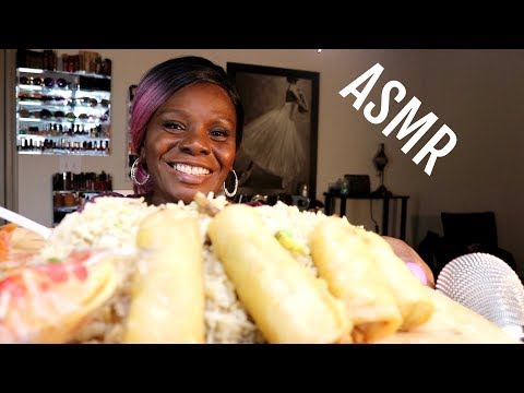 Trying Fried Rice Veggie ASMR Eating Sounds No talking