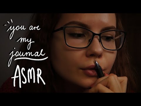 ASMR | you are my journal 💌 | inaudible whispering, hand movements, mouth sounds, writing sounds